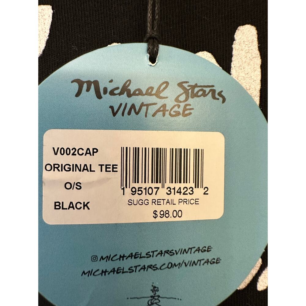 NWT Michael Stars Cap d'Antibes Graphic Tee Original Tee T-Shirt Black Sz OS - Picture 4 of 7